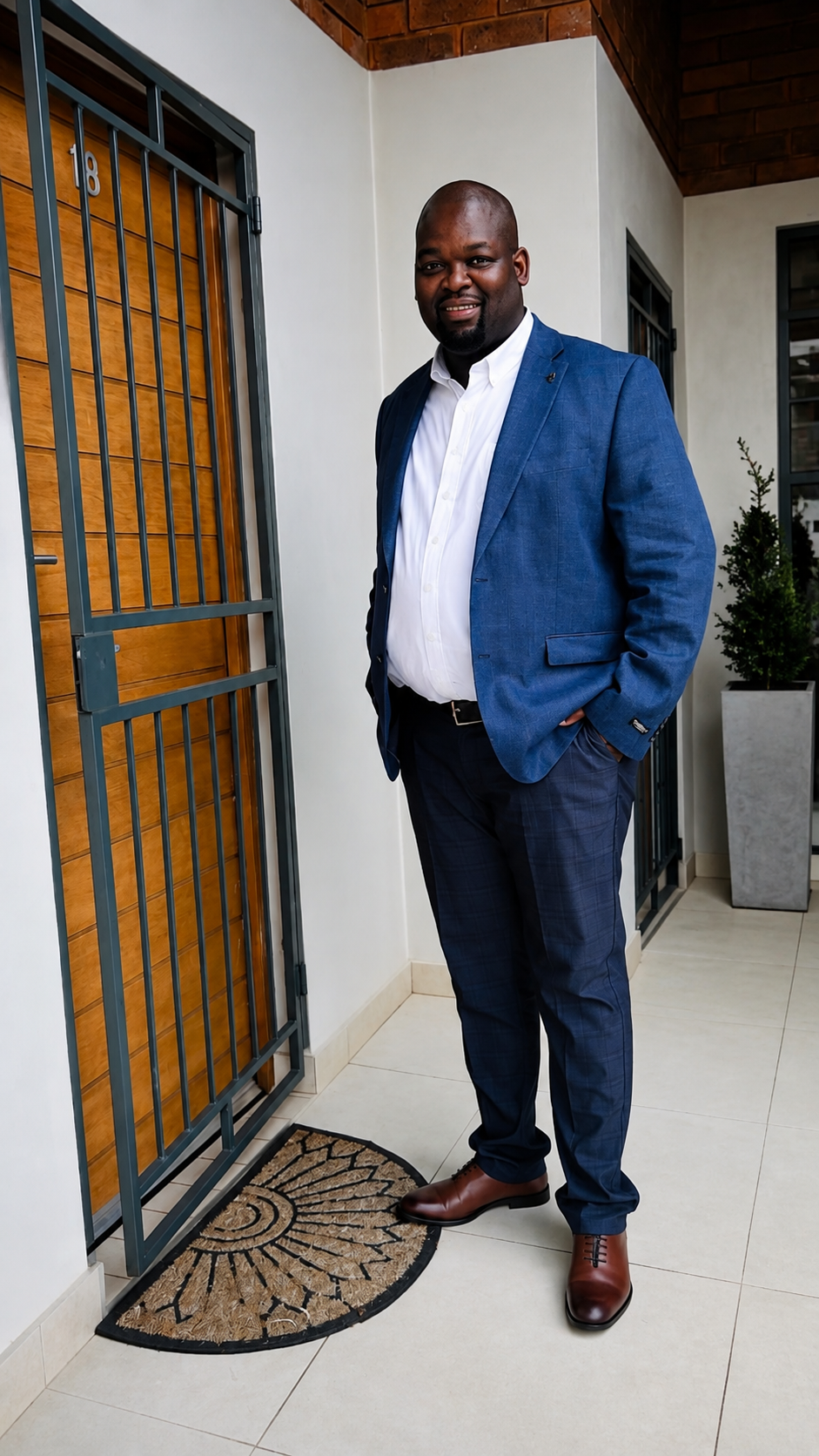 Company director in an office